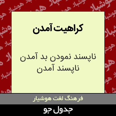 تصویری از کراهیت آمدن