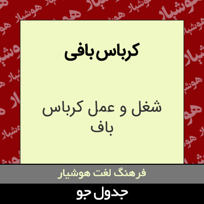 تصویری از کرباس بافی