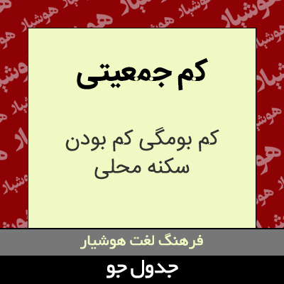 تصویری از کم جمعیتی