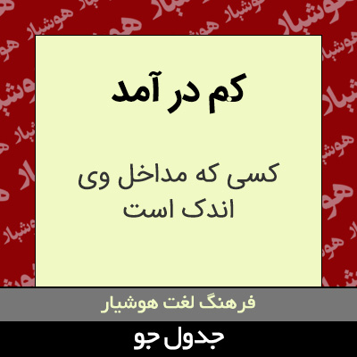 تصویری از کم در آمد