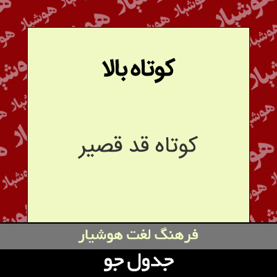 تصویری از کوتاه بالا