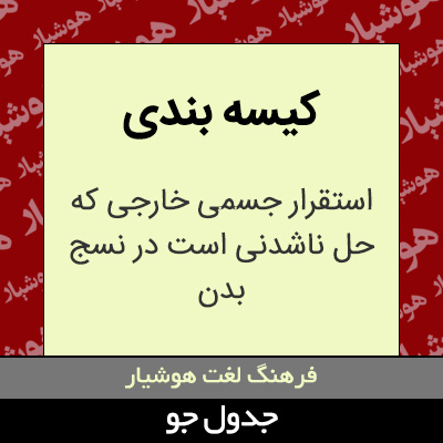 تصویری از کیسه بندی