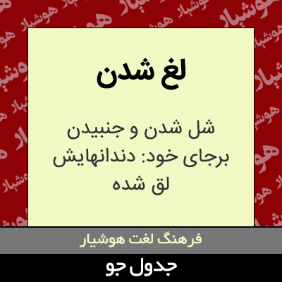 تصویری از لغ شدن