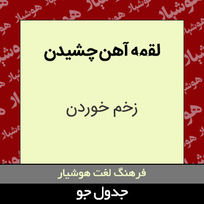 تصویری از لقمه آهن چشیدن