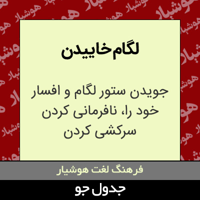 تصویری از لگام خاییدن