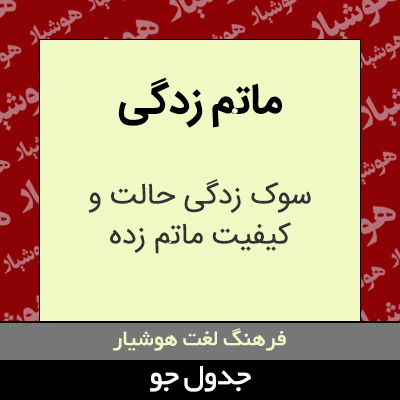 تصویری از ماتم زدگی