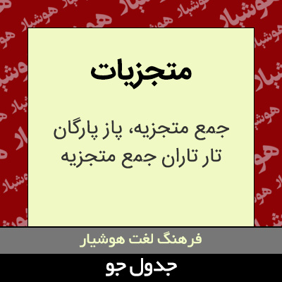 تصویری از متجزیات