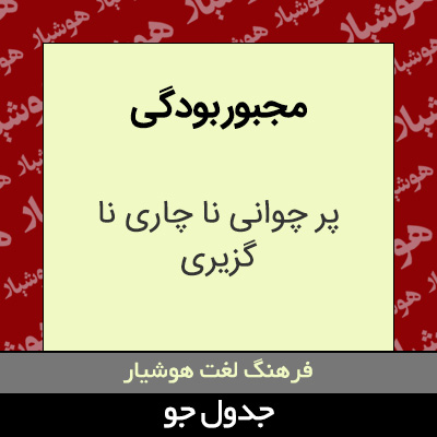 تصویری از مجبور بودگی