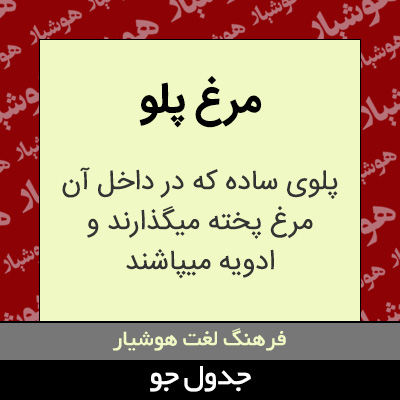 تصویری از مرغ پلو