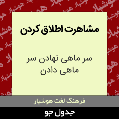 تصویری از مشاهرت اطلاق کردن