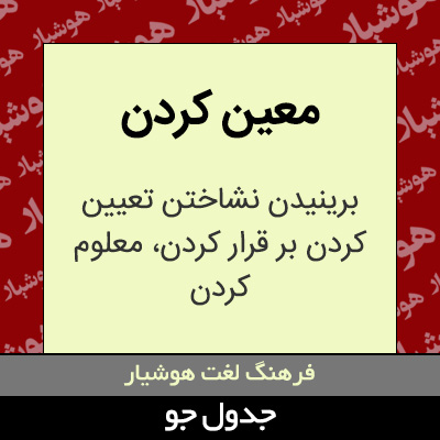 تصویری از معین کردن