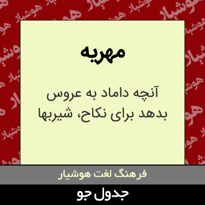 تصویری از مهریه