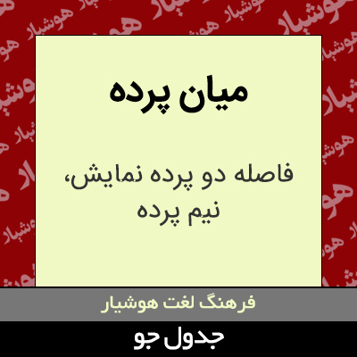 تصویری از میان پرده