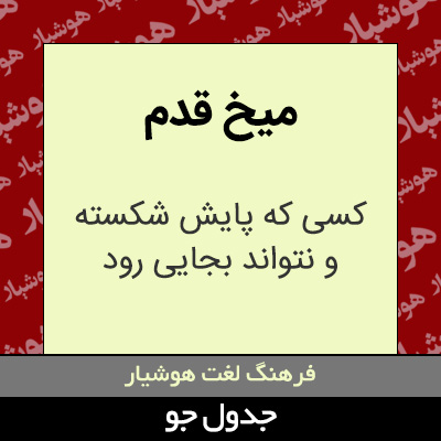 تصویری از میخ قدم