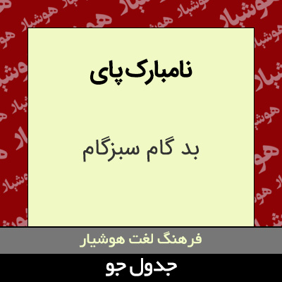 تصویری از نامبارک پای