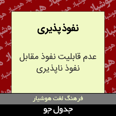 تصویری از نفوذ پذیری