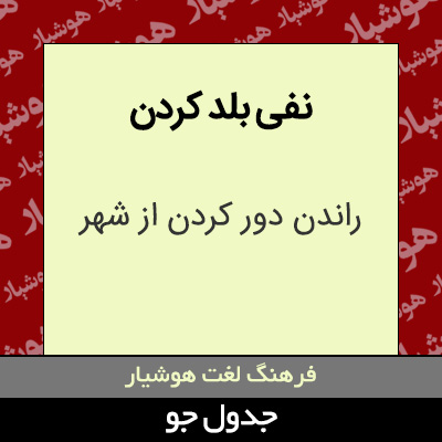 تصویری از نفی بلد کردن