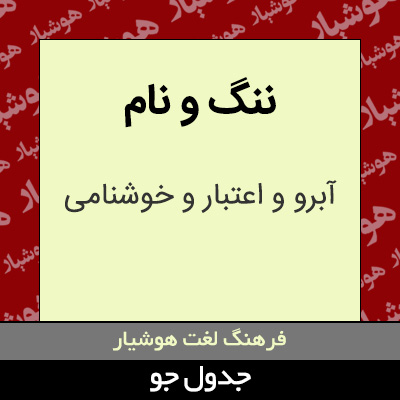 تصویری از ننگ و نام