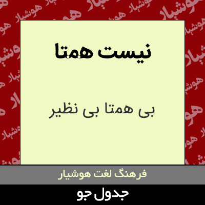 تصویری از نیست همتا