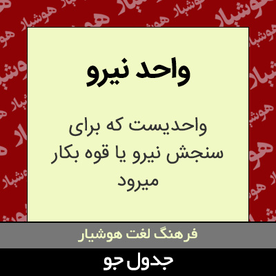 تصویری از واحد نیرو