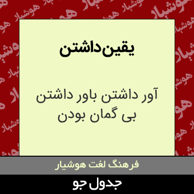 تصویری از یقین داشتن