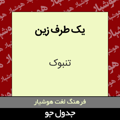 تصویری از یک طرف زین