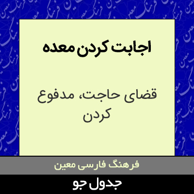 تصویری از اجابت کردن معده