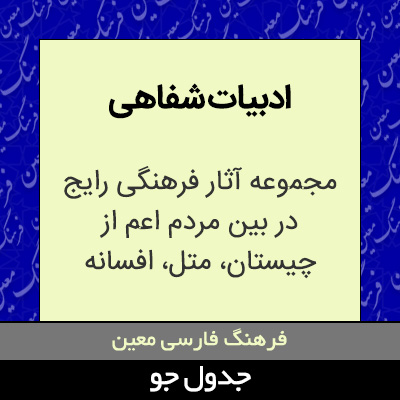 تصویری از ادبیات شفاهی