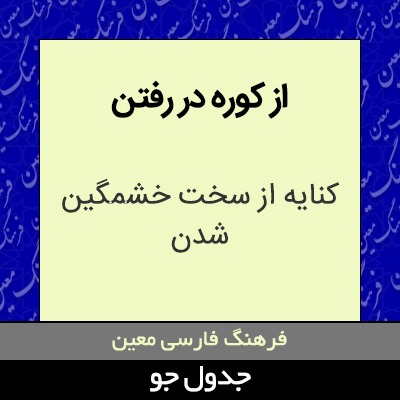 تصویری از از کوره در رفتن