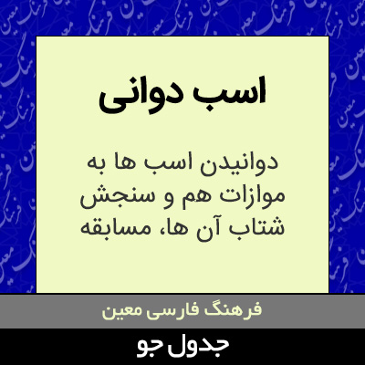 تصویری از اسب دوانی