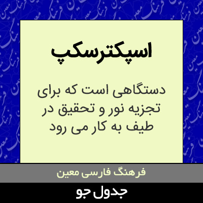 تصویری از اسپکترسکپ