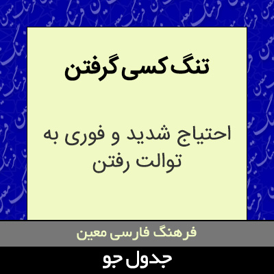 تنگ کسی گرفتن