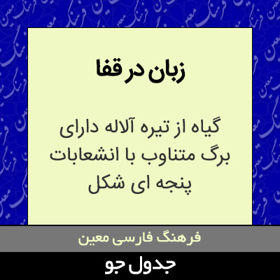 تصویری از زبان در قفا