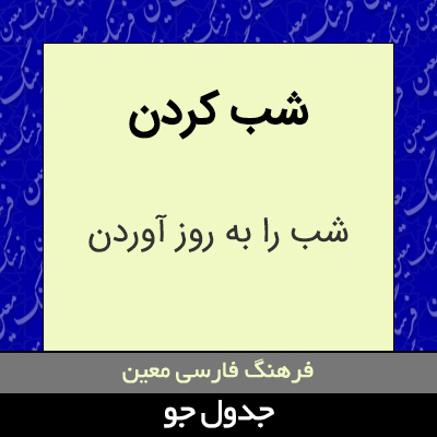 تصویری از شب کردن