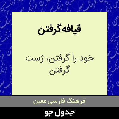 تصویری از قیافه گرفتن