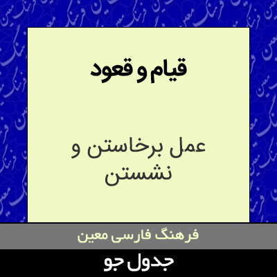 تصویری از قیام و قعود