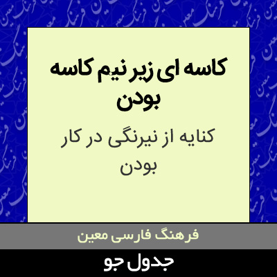 تصویری از کاسه ای زیر نیم کاسه بودن