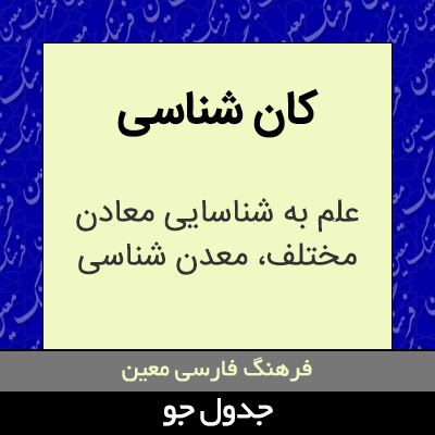 تصویری از کان شناسی