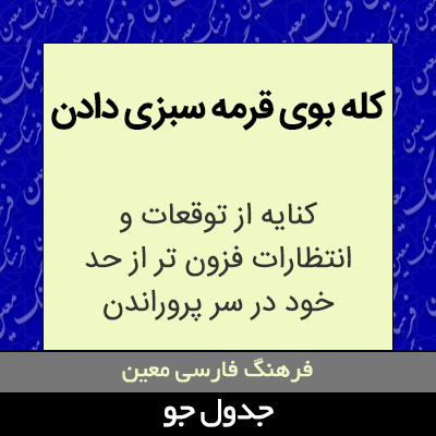 تصویری از کله بوی قرمه سبزی دادن