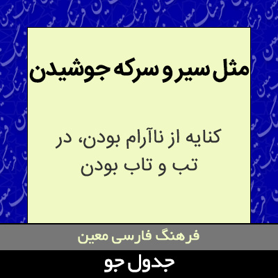 تصویری از مثل سیر و سرکه جوشیدن