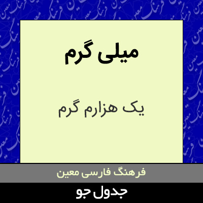 تصویری از میلی گرم