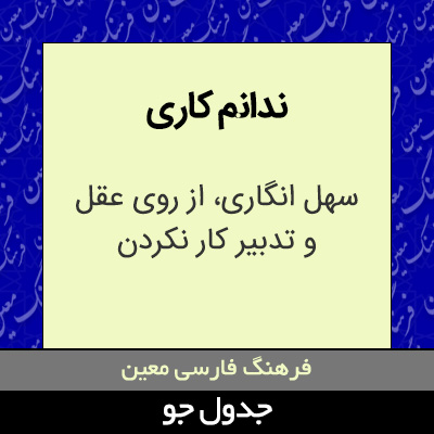 تصویری از ندانم کاری