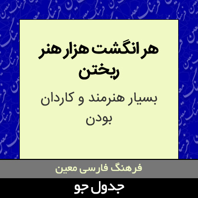 تصویری از هر انگشت هزار هنر ریختن