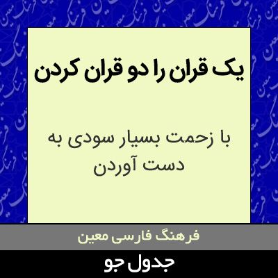 تصویری از یک قران را دو قران کردن