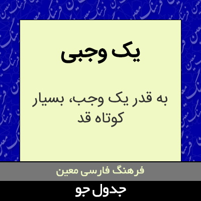 تصویری از یک وجبی